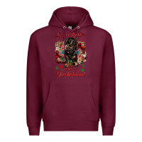 Burgundy Christmas life is better with a dachshund Premium Hoodie - JahusDesignShop