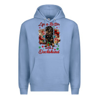 Colony Blue Christmas life is better with a dachshund Premium Hoodie - JahusDesignShop