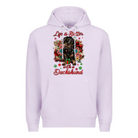 Lilac Christmas life is better with a dachshund Premium Hoodie - JahusDesignShop