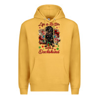 Mustard Christmas life is better with a dachshund Premium Hoodie - JahusDesignShop
