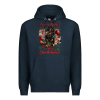 Navy Christmas life is better with a dachshund Premium Hoodie - JahusDesignShop