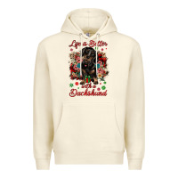 Sandshell Christmas life is better with a dachshund Premium Hoodie - JahusDesignShop