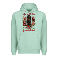 Seafoam Christmas life is better with a dachshund Premium Hoodie - JahusDesignShop