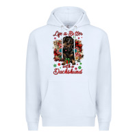 White Christmas life is better with a dachshund Premium Hoodie - JahusDesignShop
