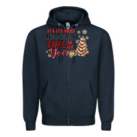 Navy its the most wonderful time of the year Zipper Hoodie - MaliasSmallBusiness