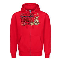 Red its the most wonderful time of the year Zipper Hoodie - MaliasSmallBusiness
