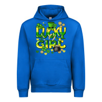 Cobalt lucky girl st. patricks day Urban Hoodie - HowdyJamesFarm