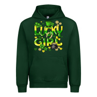 Forest Green lucky girl st. patricks day Urban Hoodie - HowdyJamesFarm