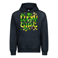 Navy lucky girl st. patricks day Urban Hoodie - HowdyJamesFarm