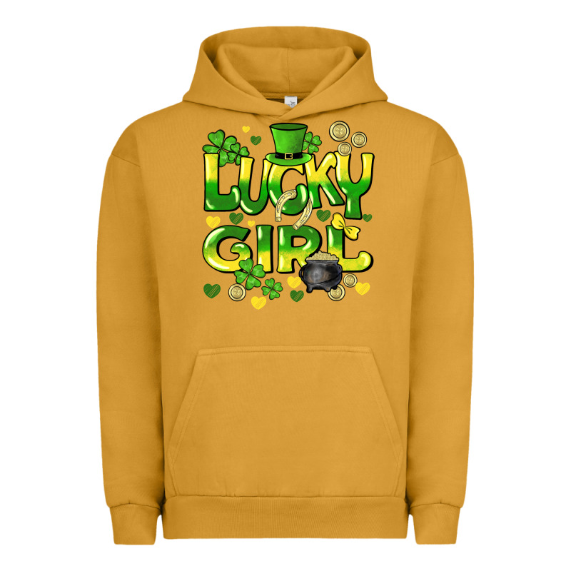 Lucky Girl St. Patricks Day Urban Hoodie by HowdyJamesFarm | Teevron