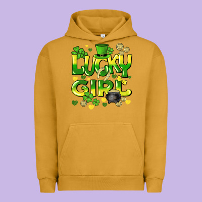 Lucky Girl St. Patricks Day Urban Hoodie Designed By Howdyjamesfarm