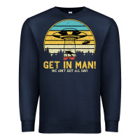 Navy UFO Vintage Retro Alien Outerspace Spaceship Premium Sweatshirt - Bettercallsaul