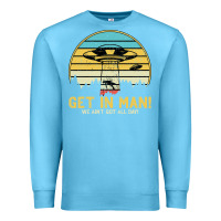 Ocean Blue UFO Vintage Retro Alien Outerspace Spaceship Premium Sweatshirt - Bettercallsaul