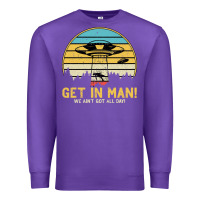 Purple UFO Vintage Retro Alien Outerspace Spaceship Premium Sweatshirt - Bettercallsaul