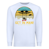 White UFO Vintage Retro Alien Outerspace Spaceship Premium Sweatshirt - Bettercallsaul