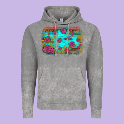 Gemstone Serape Glitter Background Vintage Hoodie Designed By Jahusdesignshop