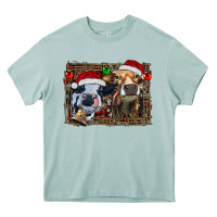 Arona christmas heifers with leopard and cowhide background Heavy Core Tee - RanaPortraitStore