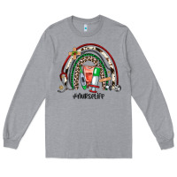 Heather Grey Christmas nurselife rainbow Long Sleeve Tee - JahusDesignShop