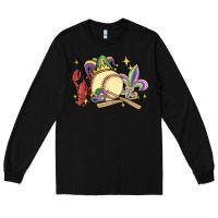 Black mardi gras baseball Long Sleeve Tee - MaliasSmallBusiness