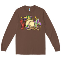 Chestnut mardi gras baseball Long Sleeve Tee - MaliasSmallBusiness