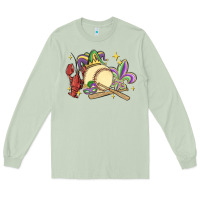 Matcha mardi gras baseball Long Sleeve Tee - MaliasSmallBusiness