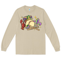 Mushroom mardi gras baseball Long Sleeve Tee - MaliasSmallBusiness