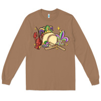 Toasted Coconut mardi gras baseball Long Sleeve Tee - MaliasSmallBusiness