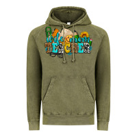 Vintage Olive wife mom teacher with sunflowers Vintage Hoodie - AdoDesignShop