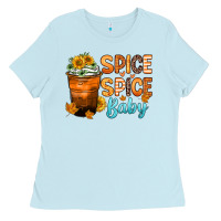 Baby Blue spice spice baby Ladies Tee - Zillion Design Studio