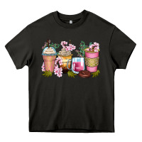 Asphalt flowers coffee cups Heavy Core Tee - Zillion Design Studio