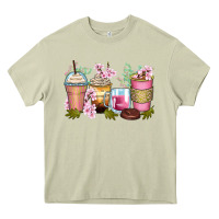 Mossy flowers coffee cups Heavy Core Tee - Zillion Design Studio