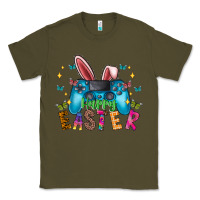 Army Green Happy Easter Gamer Classic Tee - CowhideDigitalArt