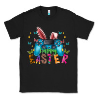 Black Happy Easter Gamer Classic Tee - CowhideDigitalArt