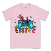 Bubblegum Pink Happy Easter Gamer Classic Tee - CowhideDigitalArt