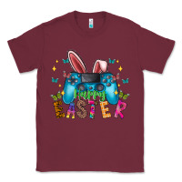 Burgundy Happy Easter Gamer Classic Tee - CowhideDigitalArt