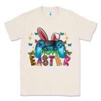 Natural Happy Easter Gamer Classic Tee - CowhideDigitalArt