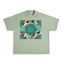Oil Green gemstone leopard cowhide Urban Heavy Tee - NancyCooperArtShop