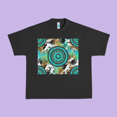 Gemstone Leopard Cowhide Urban Heavy Tee Designed By Nancycooperartshop