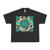 Pigment Black gemstone leopard cowhide Urban Heavy Tee - NancyCooperArtShop