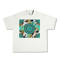 Pistachio gemstone leopard cowhide Urban Heavy Tee - NancyCooperArtShop