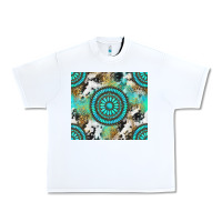 White gemstone leopard cowhide Urban Heavy Tee - NancyCooperArtShop