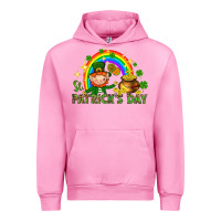 Fuchsia Pink St. Patrick's Day Elf with elements Urban Hoodie - HowdyJamesFarm