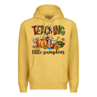 Antique Gold Teaching Little Pumpkins Premium Hoodie - texasbilliewilder