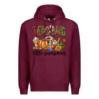 Burgundy Teaching Little Pumpkins Premium Hoodie - texasbilliewilder