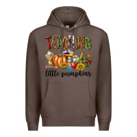 Coffee Teaching Little Pumpkins Premium Hoodie - texasbilliewilder