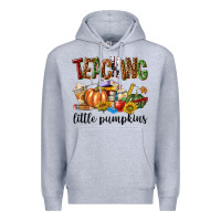 Heather Grey Teaching Little Pumpkins Premium Hoodie - texasbilliewilder