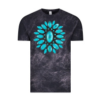 Cloud Black turqoise gemstone Vintage Tee - AdoDesignShop