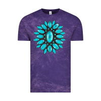 Cloud Purple turqoise gemstone Vintage Tee - AdoDesignShop
