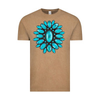Vintage Coffee turqoise gemstone Vintage Tee - AdoDesignShop