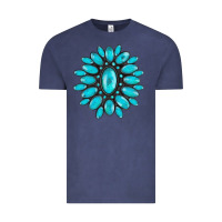 Vintage Denim turqoise gemstone Vintage Tee - AdoDesignShop